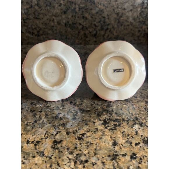 Vintage Set Of Clown's Head Egg Cup w/ Saucer Attached JAPAN - Picture 6 of 7